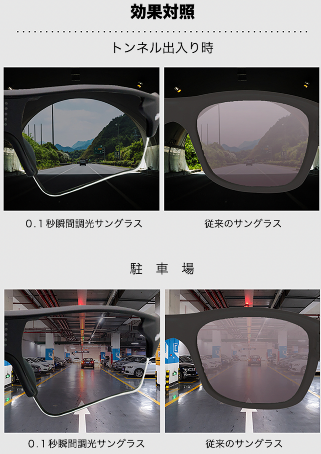 WICUE 0.1秒瞬間調光サングラススポーツタイプ