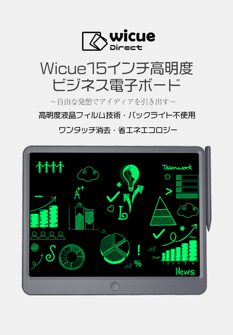 Wicue15インチ高明度ビジネス電子ボード