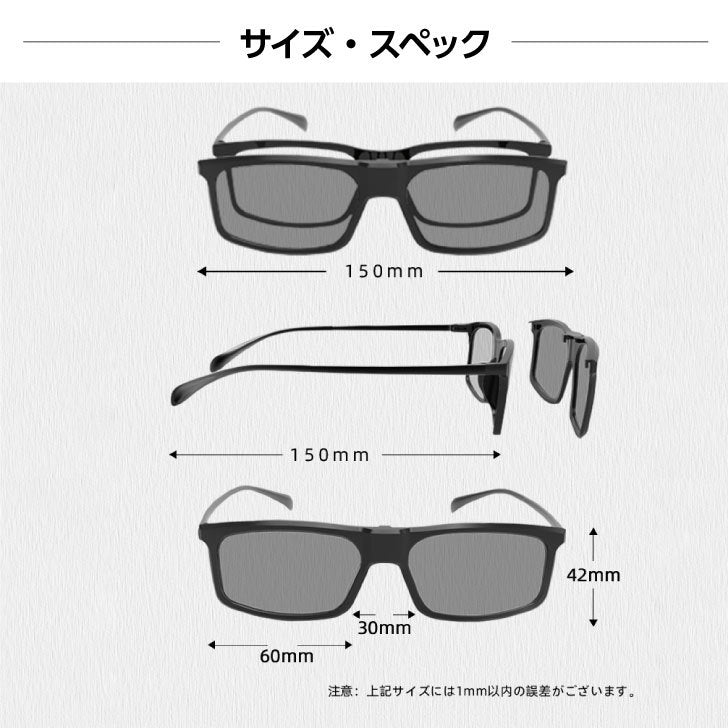 WICUE eShades(イーシェイド)0.1秒瞬間調光サングラス・クリップオンタイプ